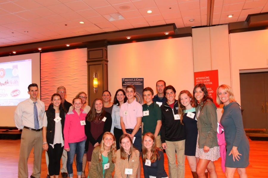 Student Representatives, along with Mrs. Galvin and other leaders of Scituate FACTS, at the Prevention Conference