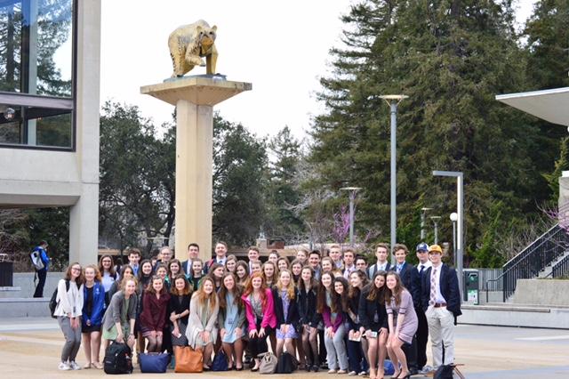 SHS Model UN poses for a group photo at the end of their conference at UC Berkeley. Photo courtesy of Michael Matisoff.  