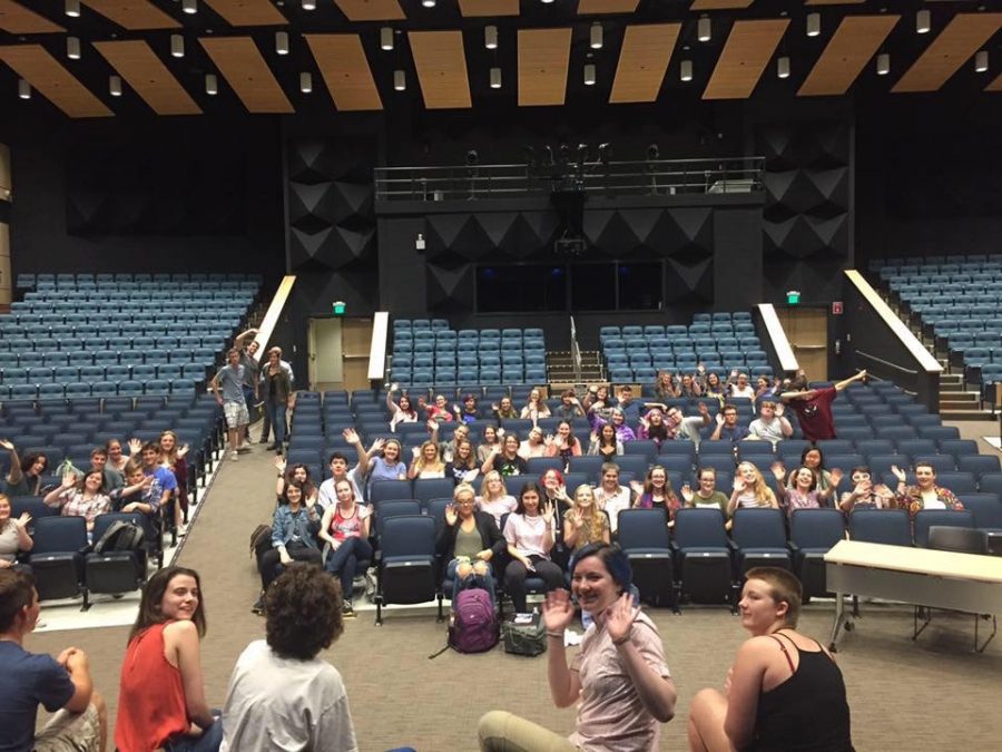 Drama students enjoy the new Performing Arts Center on the SHS campus