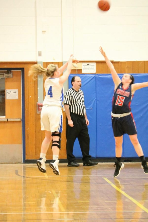 Skylar Rojik takes a shot during a home game last season. Photo Courtesy of Skylar Rojik.