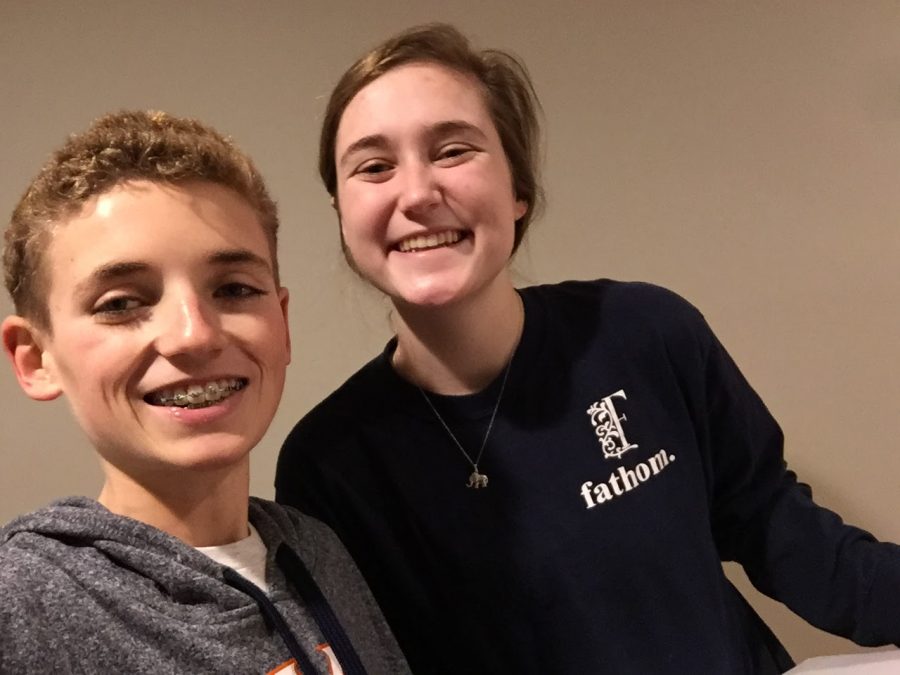 "Selfie Kid" Poses for a selfie with SHS senior Molly Bonner