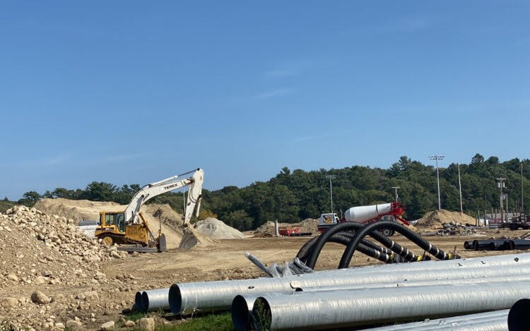 Construction of the new turf fields in progress  