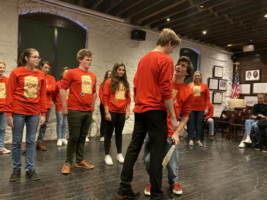 From left: Frankie Minich, Catherine Stewart, Jackson Parker, Maggie Blake, Kyle Moon, Anne Grace, Maggie Murray, Duncan McConaughey, Hayden Startzell, and Aurora Avallone