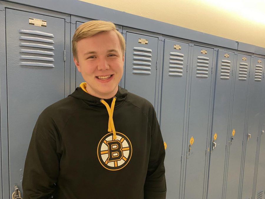 SHS junior Michael Johnson is a Bruins fan 