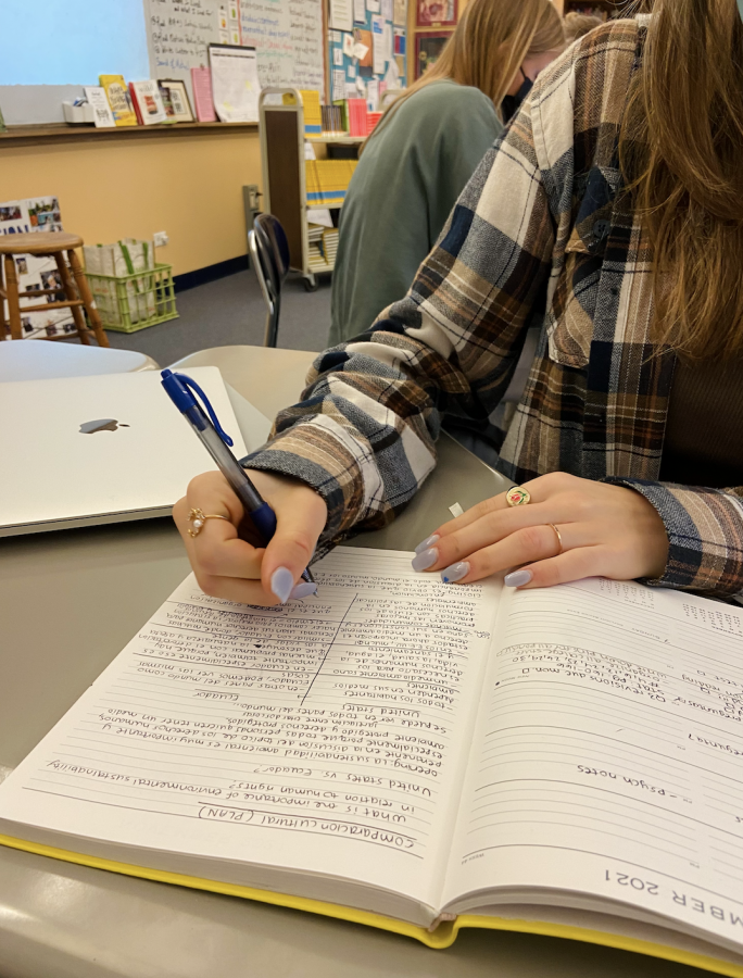 Sarah+Snow+Writing+in+her+Agenda