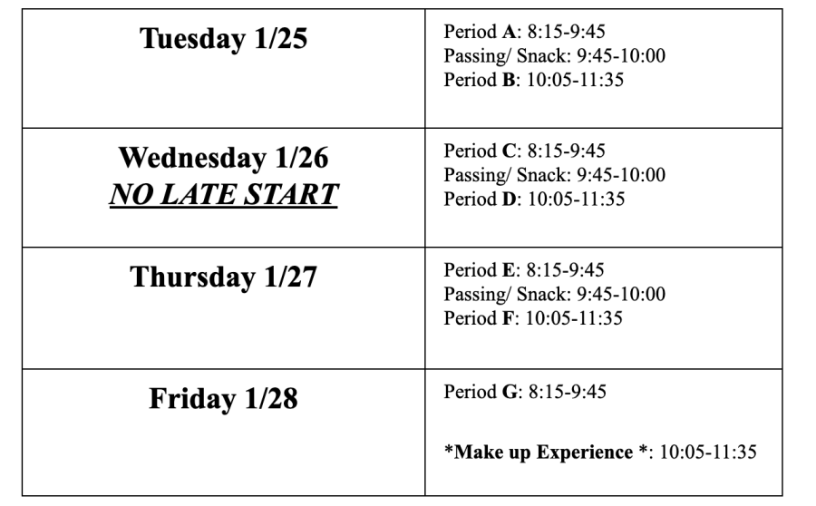 Midyear Experience Schedule 