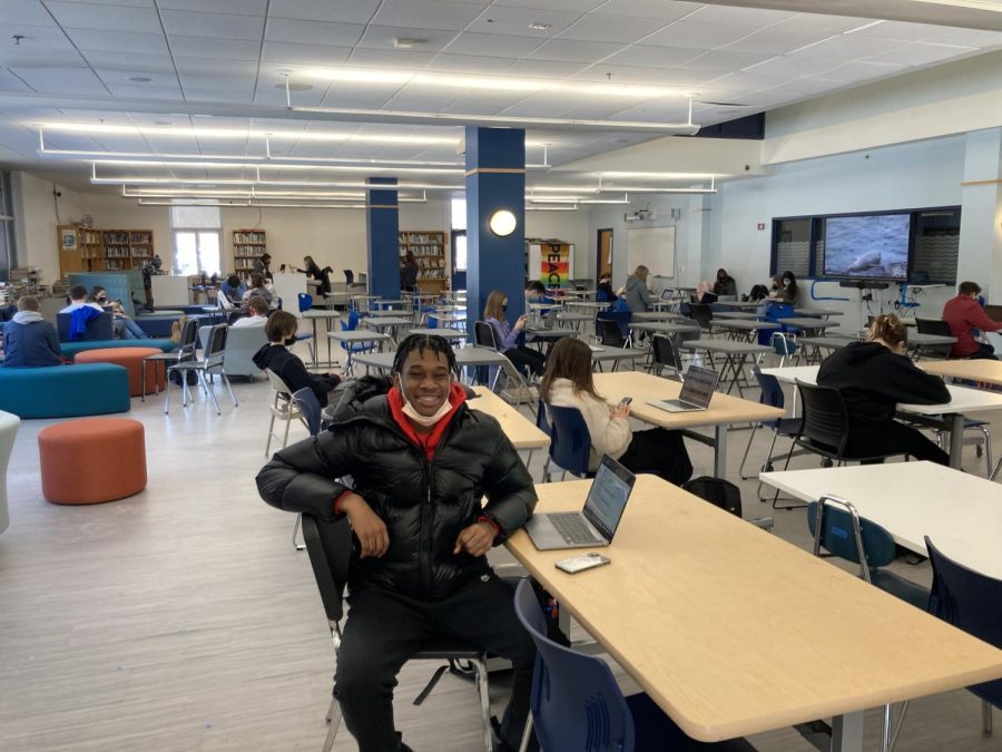 Senior Kevin Ryner enjoys going to the library for his study block. 