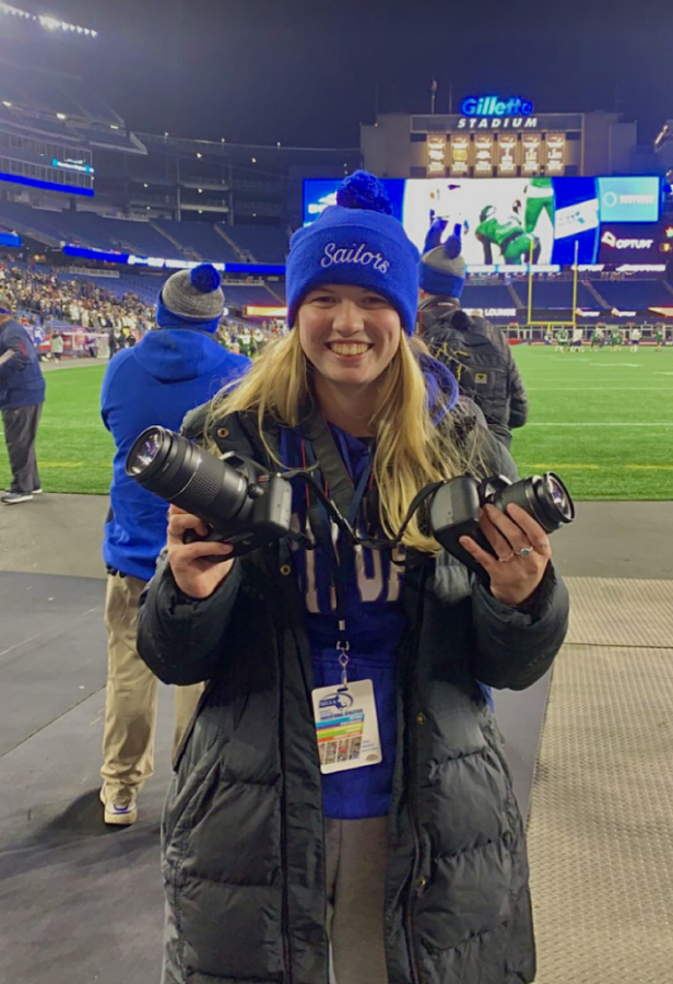 Abigail McMellen took photographs from the sidelines during the Sailors' championship football game