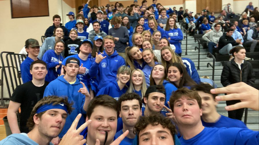The Sailor fanbase traveled to Taunton High School for the season's final basketball game