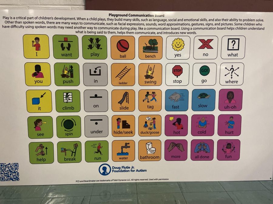 Hatherly Elementary School's new communication board
