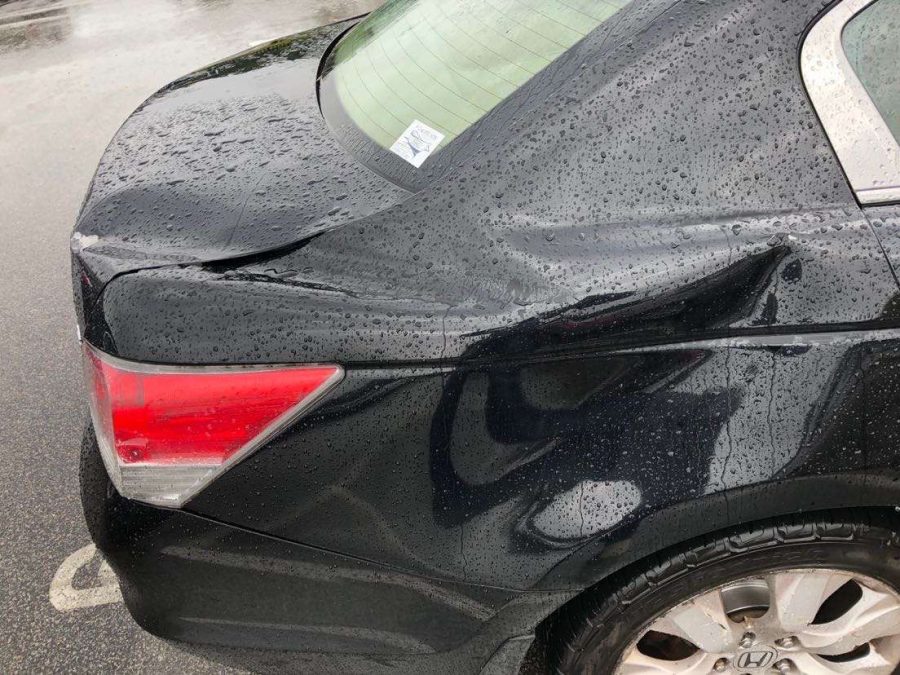 Damage to Cataldo's car