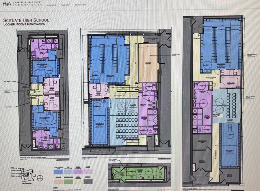 Floor plan of the new locker rooms 