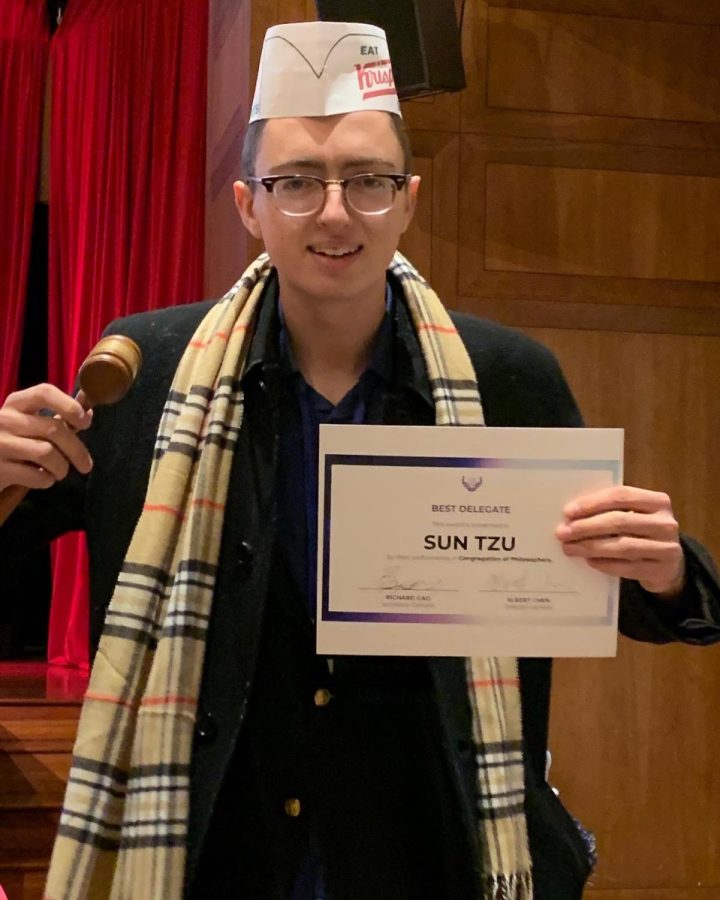 SHS senior Victor Bowker was voted Best Delegate during the fall Model UN conference