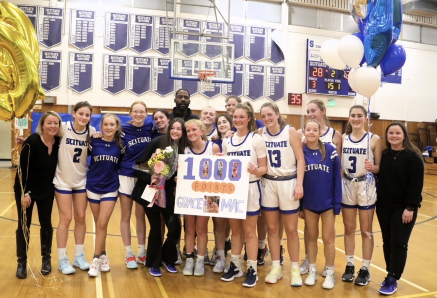 The+SHS+Girls+Basketball+Team+Celebrates+McNamaras+1%2C000+points%21