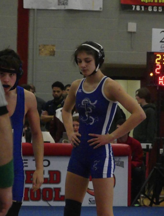 Sara McLaughlin is a member of the SHS varsity wrestling team