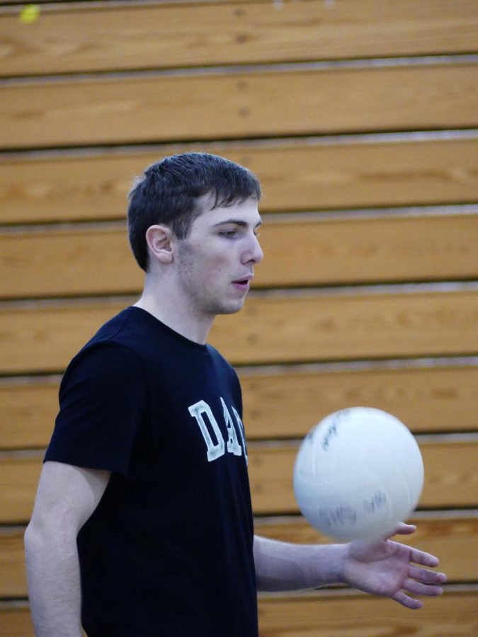 Senior Matthew Dunn helped establish a new men's volleyball program at SHS 