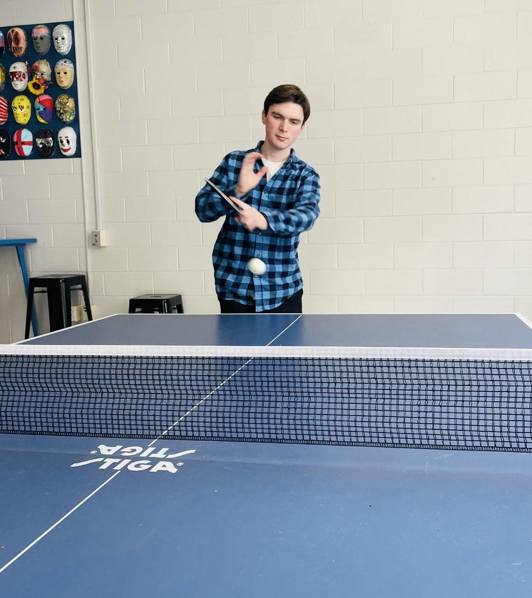 SHS senior Ben DiPesa has dominated lunchtime ping pong matches