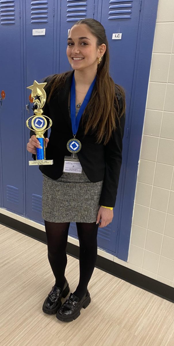 SHS junior Savana Garabedian qualified for the DECA state competition after winning 4th place in the financial services team event during the district competition
