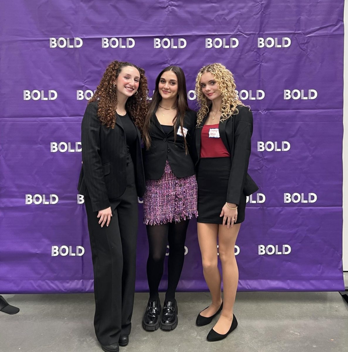 SHS juniors Bailey Young, Savana Garabedian, and Gracelyn Veiga attended a women's business conference at Harvard University in November
