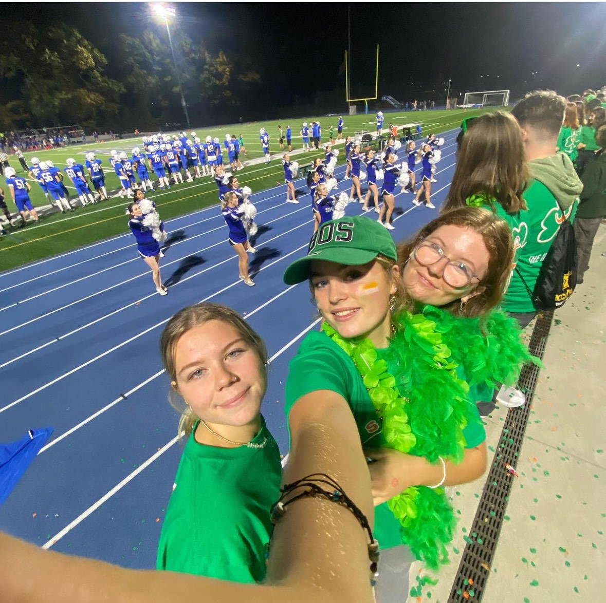 On October 27th, Scituate football fans were decked out in green to celebrate the Irish Exchange program. The luck of the Irish worked--with a final score of 49-24 in Scituates favor.