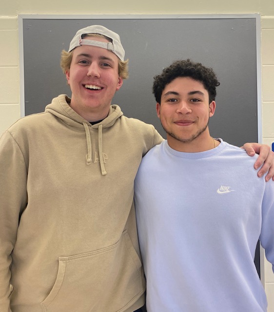 Seniors Will Cahill and Edson Andrade discuss the merit of the new mentor program.