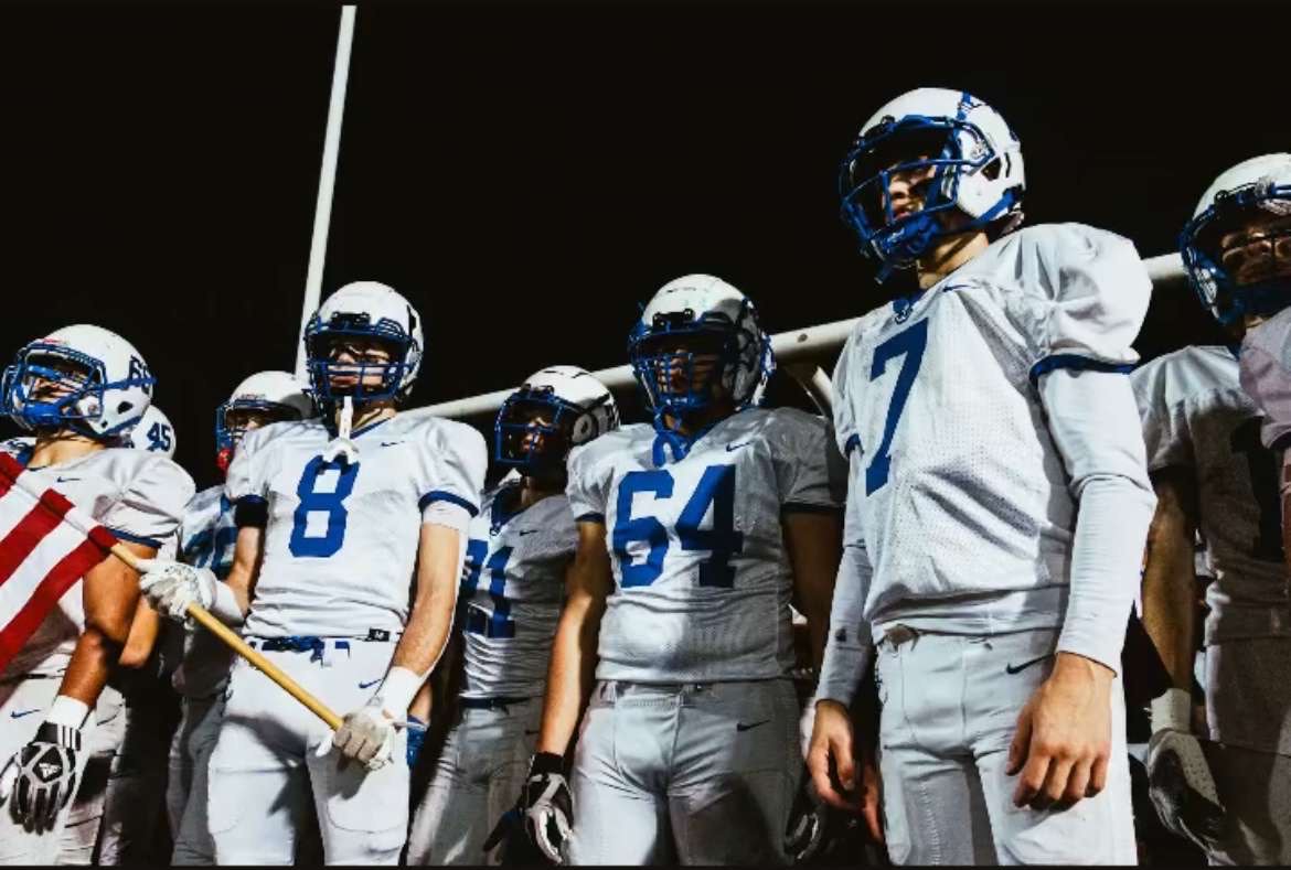 Lawson Foley (left), Colton Downing (middle), and Jackson Belsan (right) were selected for All-Scholastic teams following the 2023 football season