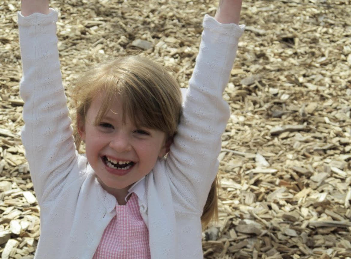 My mother captured a joyful moment when I was four years old
