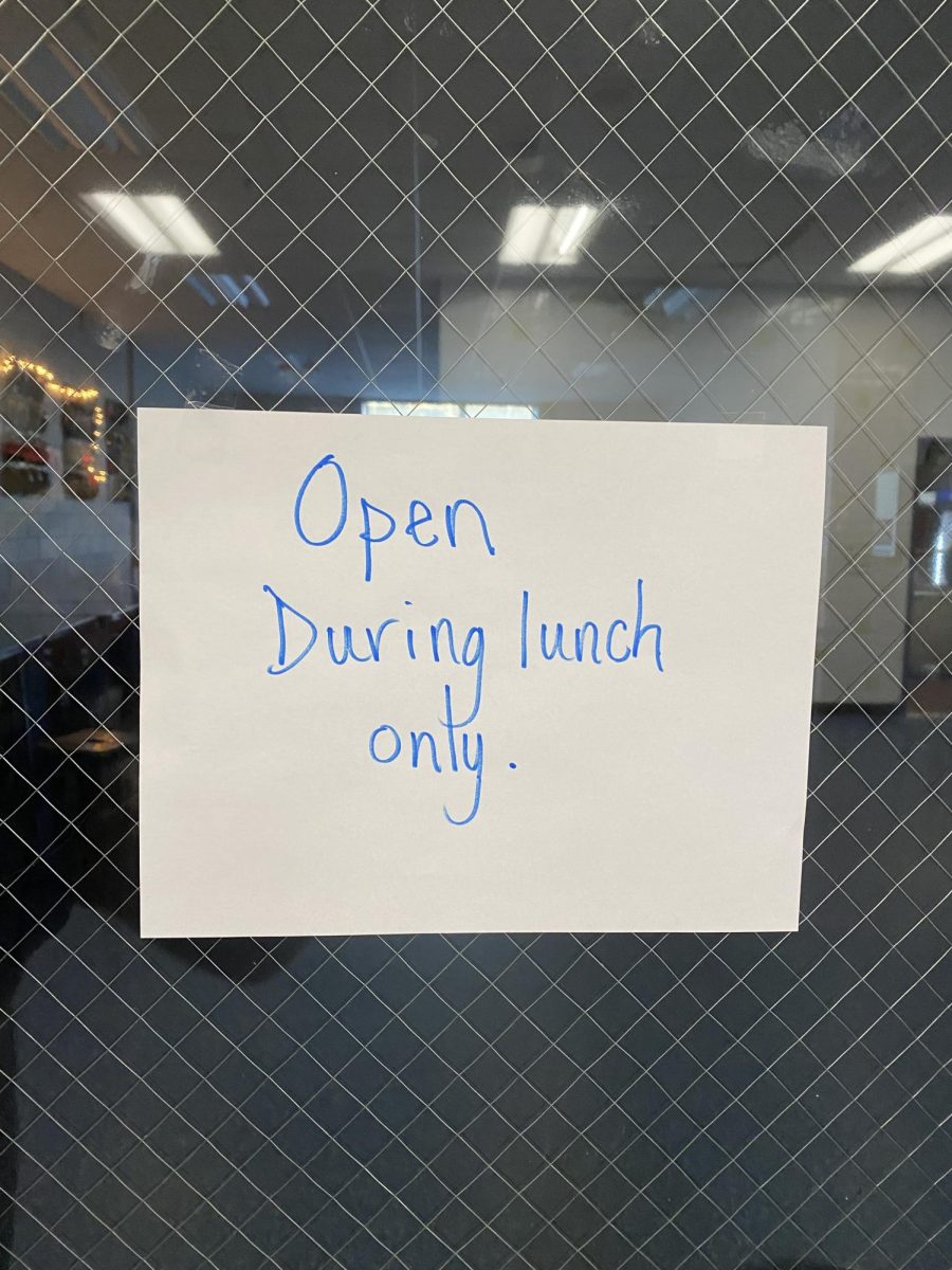 When senior cafe privileges are revoked, seniors see this message on the door.