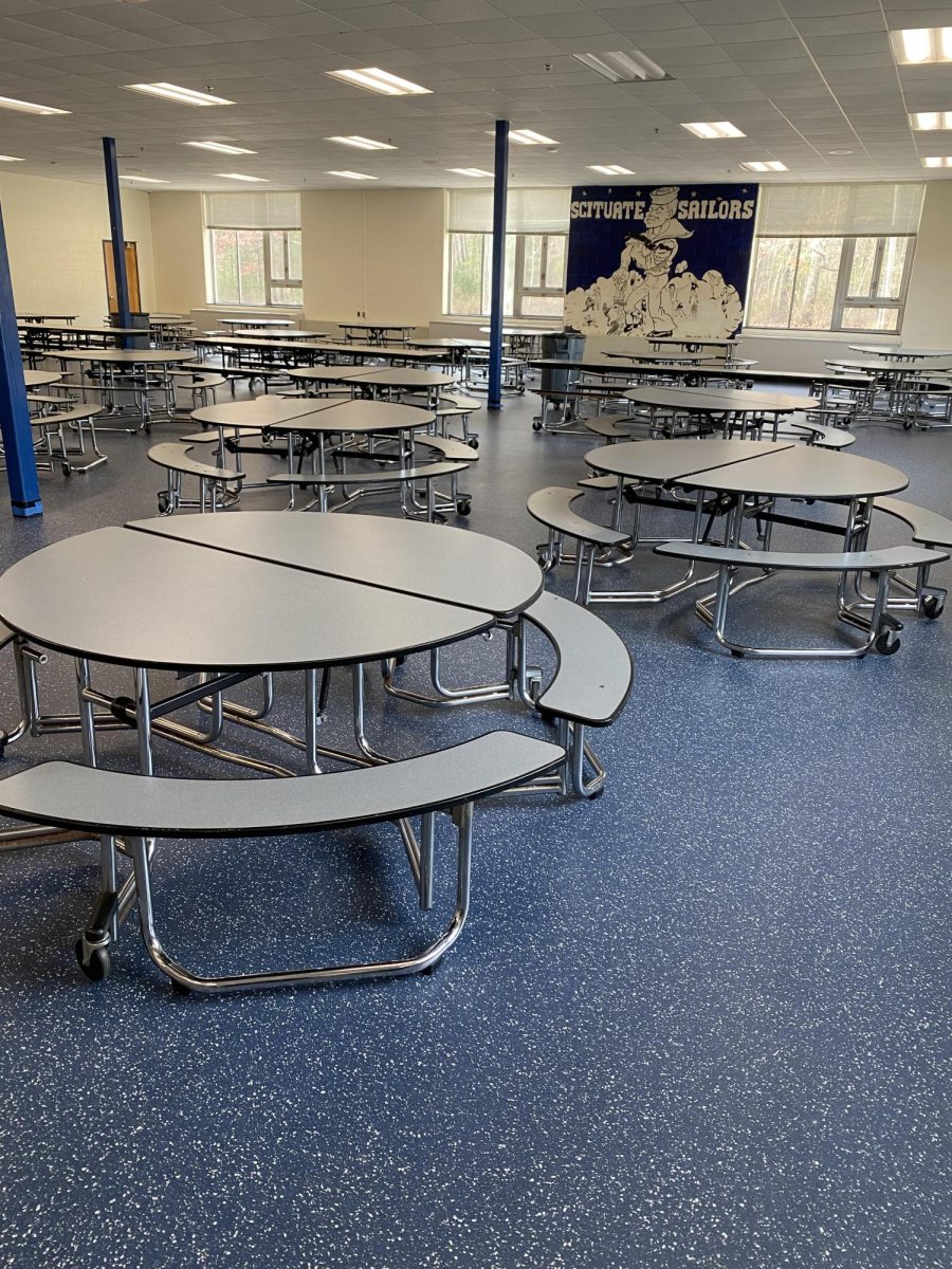 The SHS cafeteria floor was replaced in December