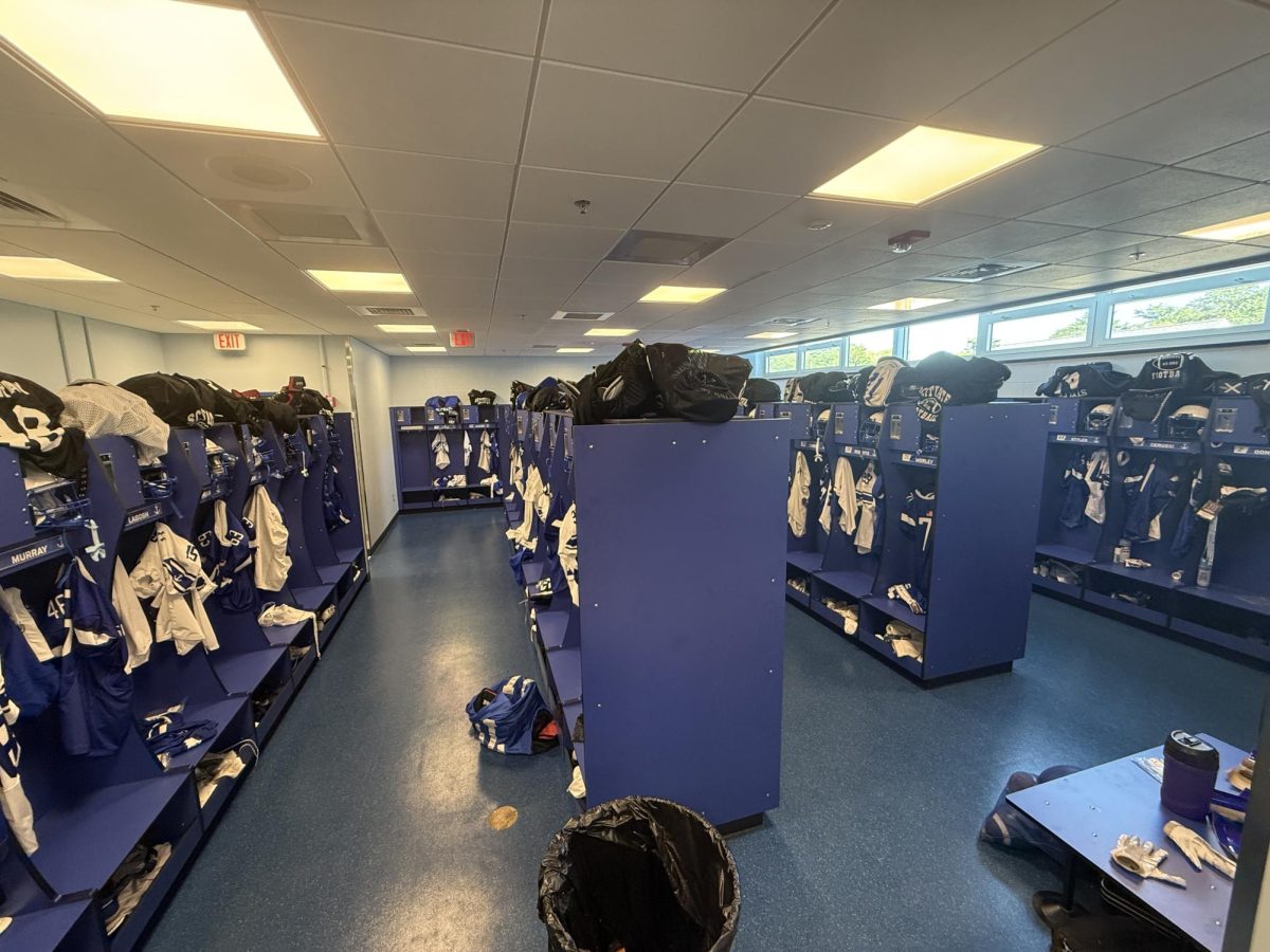 The newly renovated boys' locker room was ready for fall athletes