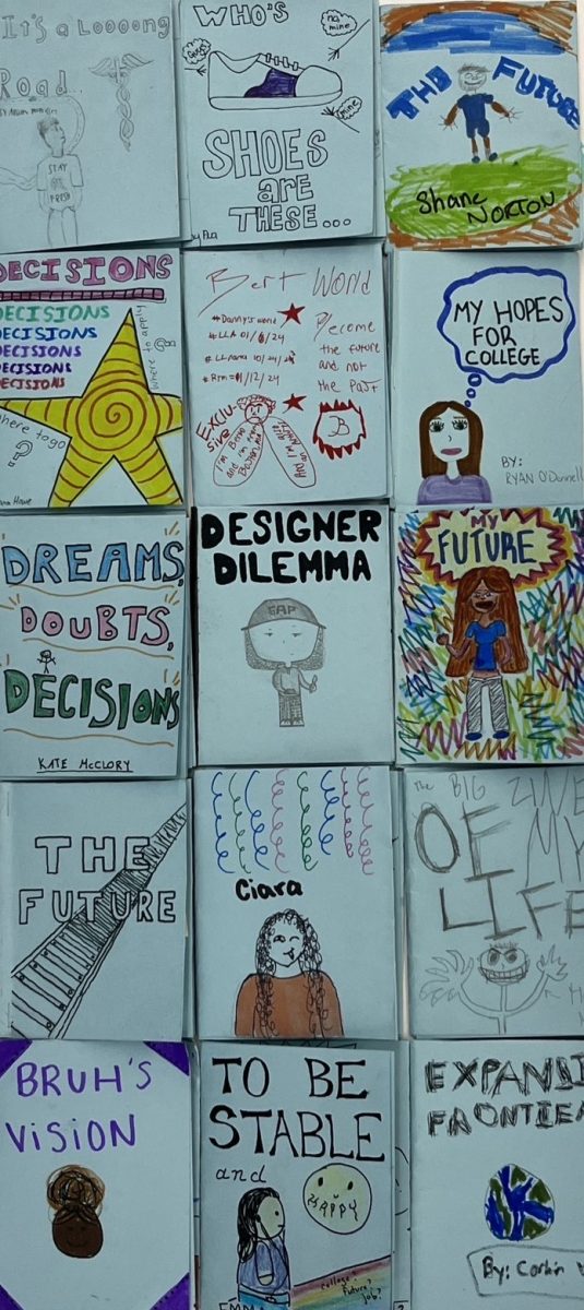 Seniors taking Graphic Novels created zines (small magazines) to express their hopes and dreams 